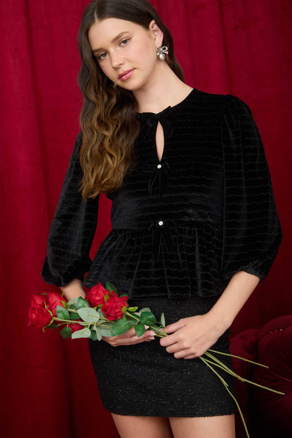 Silent Night Velvet Top