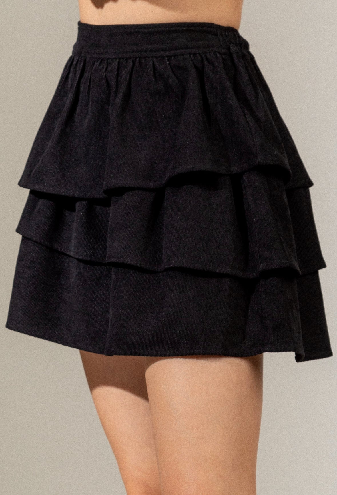 Midnight Corduroy Skirt