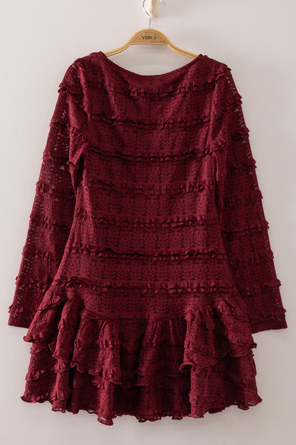 Bordeaux Lace Dress