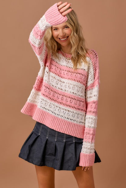 Sweetheart Striped Sweater