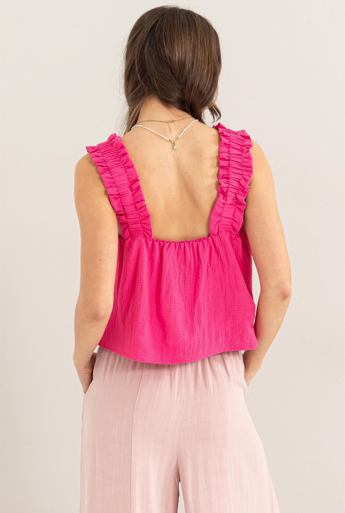 Raspberry Ruffle Blouse