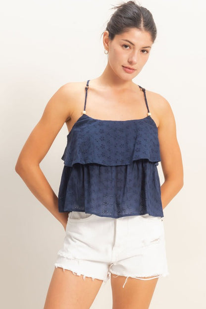Bluebird Eyelet Top