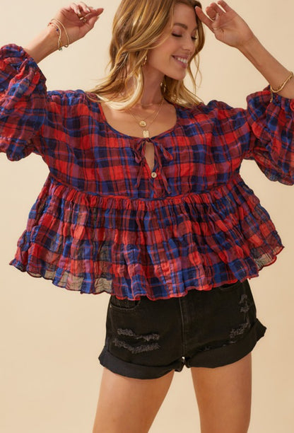 Crisp Morning Crinkle Blouse