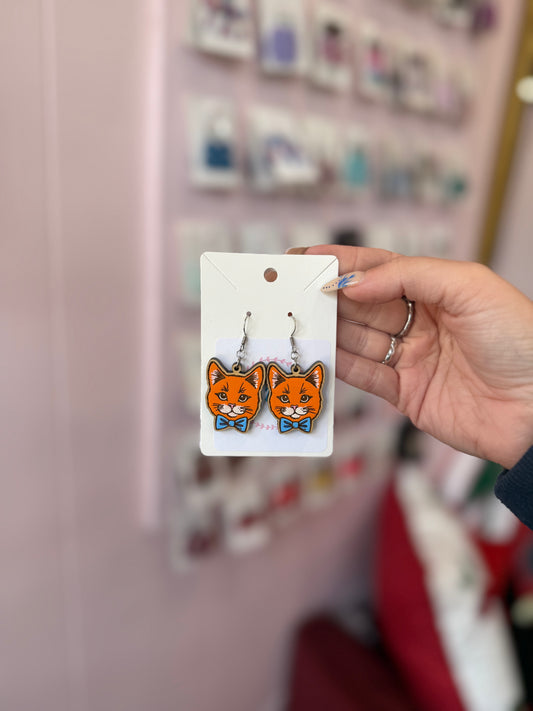 Toulouse Orange Cat Earrings