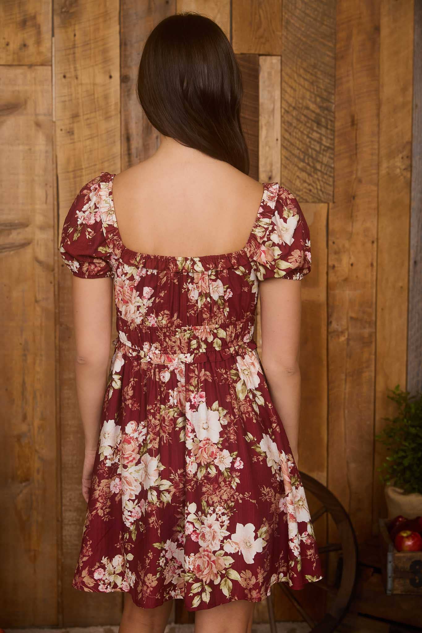 Cabernet Petals Dress