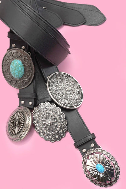 Western Oval Buckle Belt