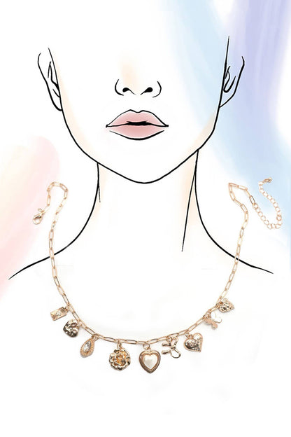 Pearl Heart Charm Necklace