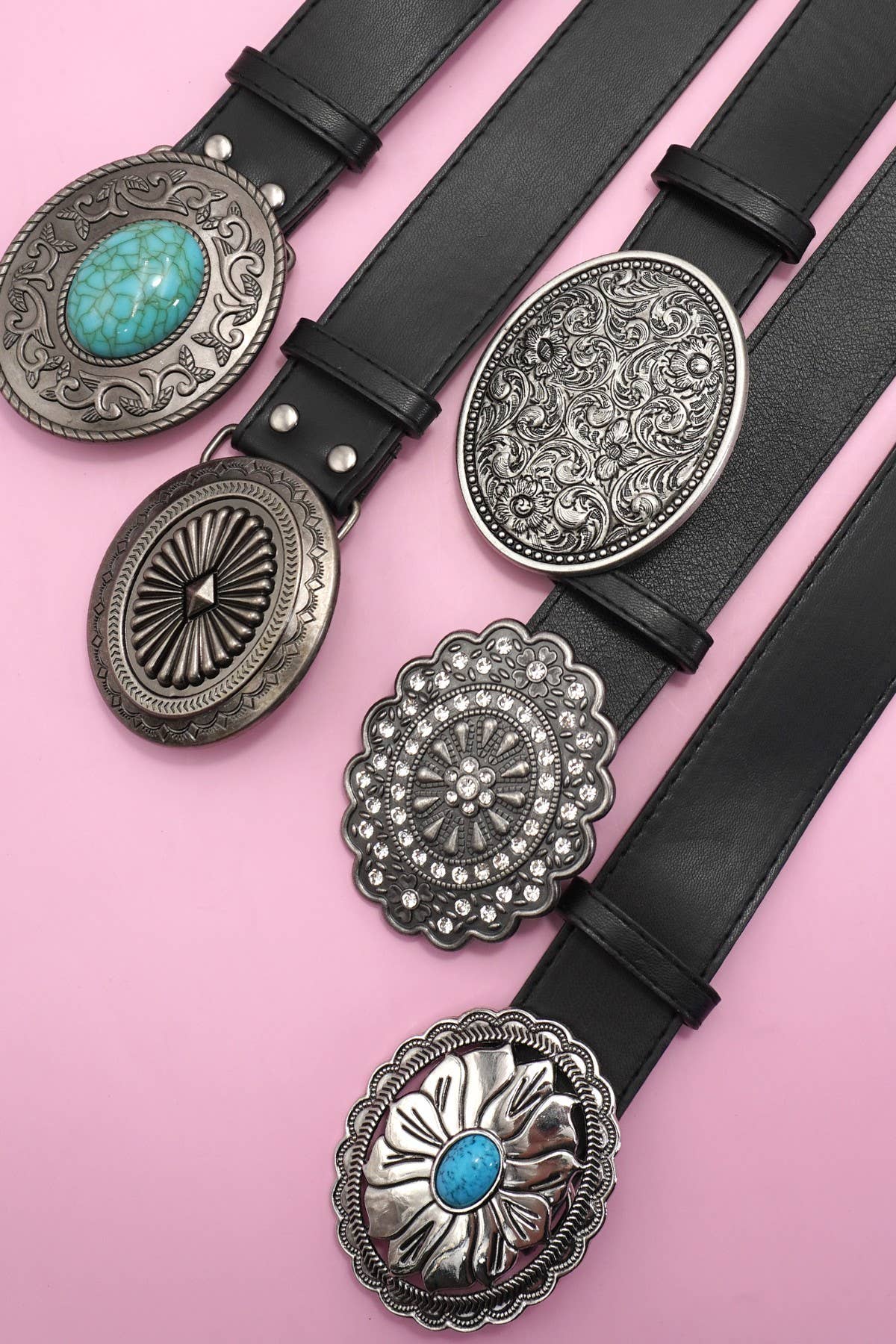 Western Oval Buckle Belt