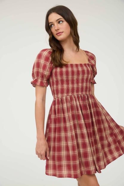 Crimson Cottage Dress