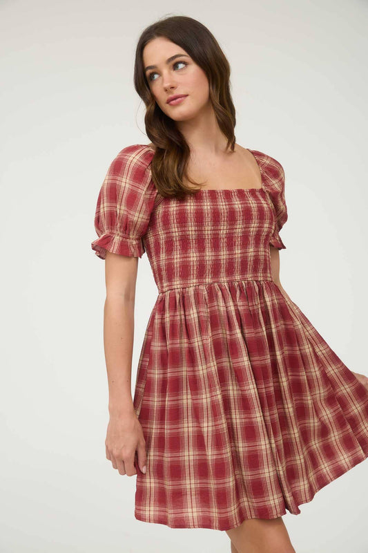 Crimson Cottage Dress