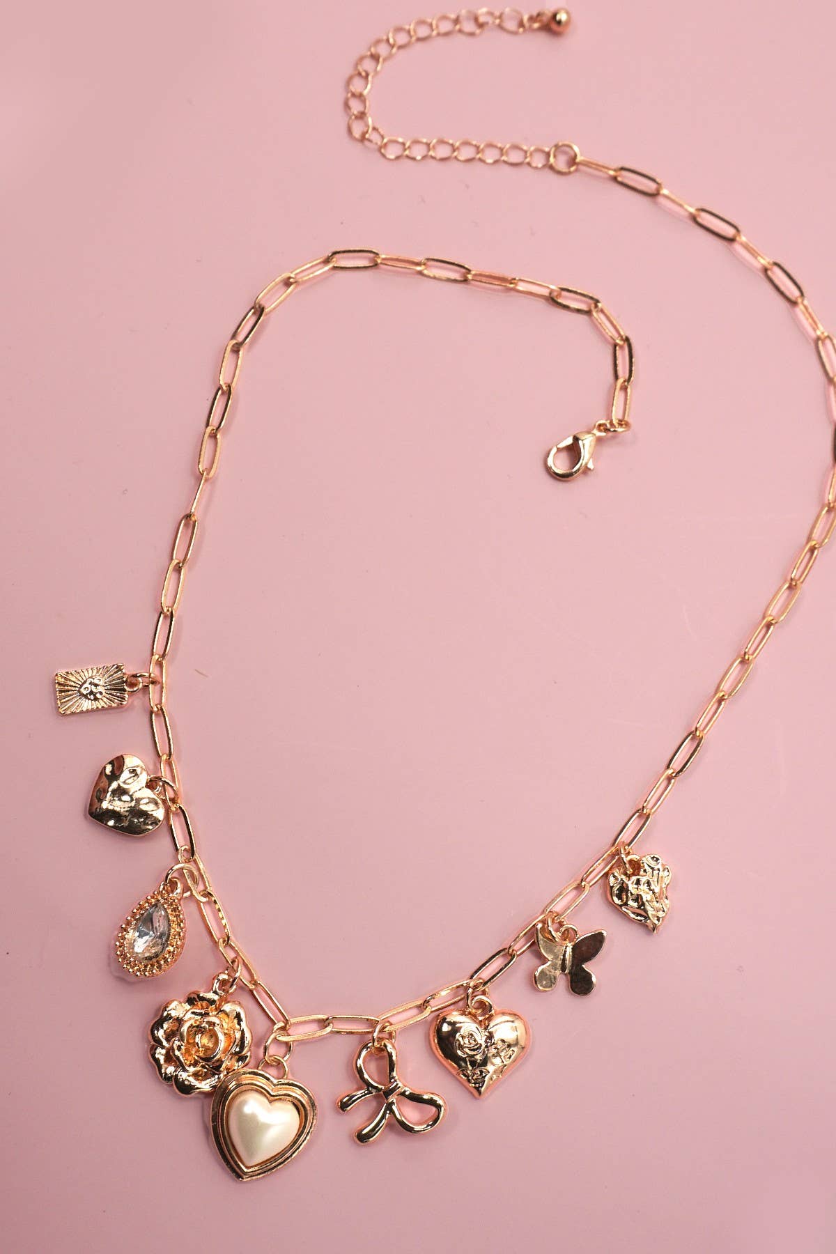 Pearl Heart Charm Necklace