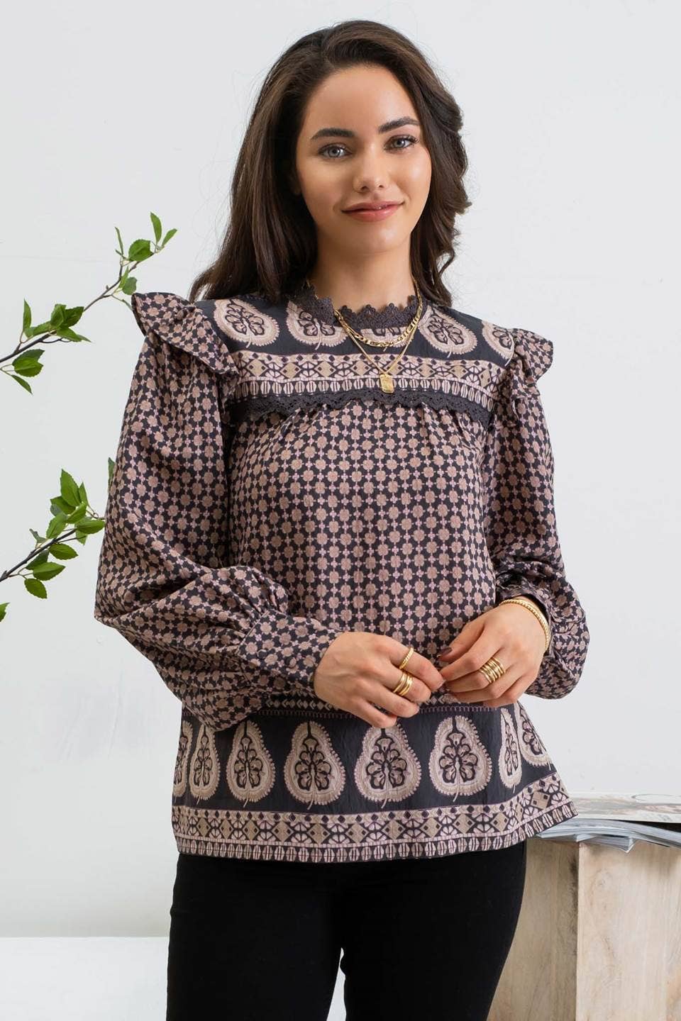 Midnight Mosaic Blouse