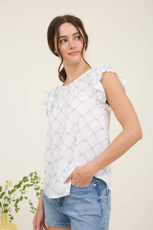 Blueberry Bow Blouse