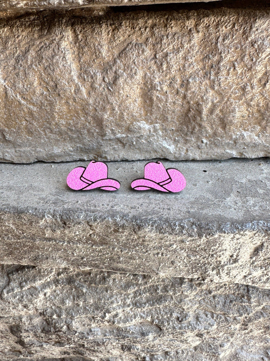 Pink Cowboy Hat Stud