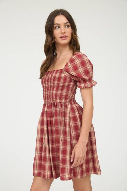 Crimson Cottage Dress