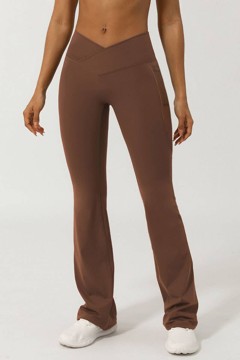 Brown Flared Leggings