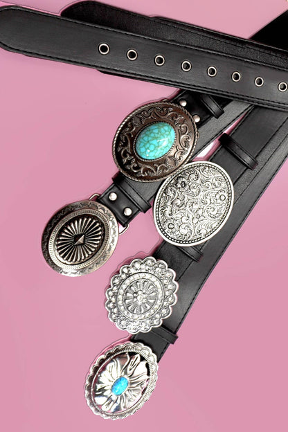 Western Oval Buckle Belt
