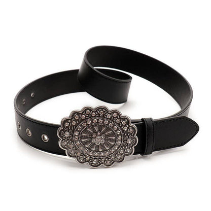 Western Oval Buckle Belt
