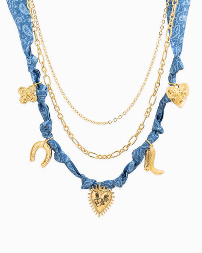 Rodeo Queen Charm Necklace: Silver