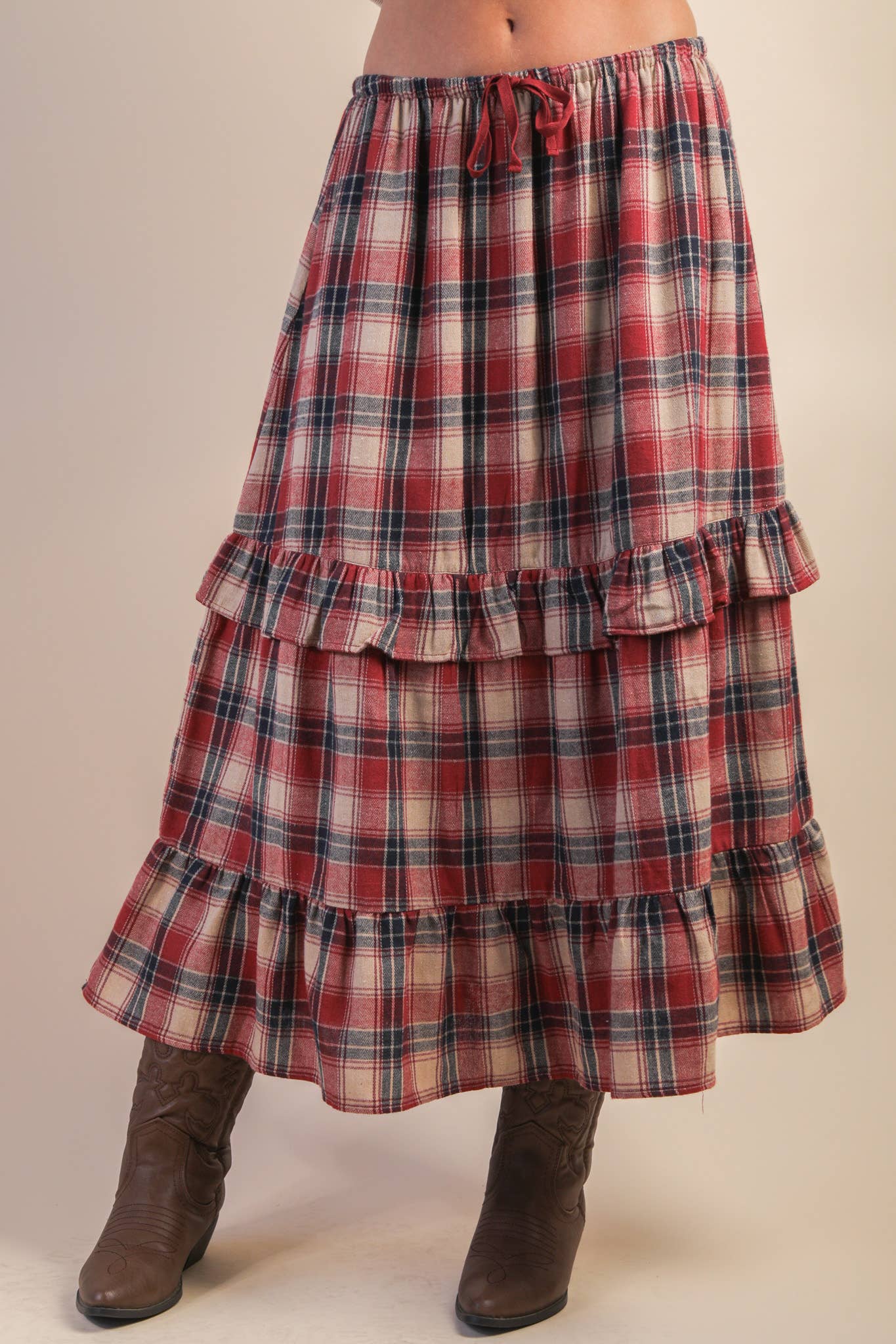 Cranberry Cheer Maxi Skirt