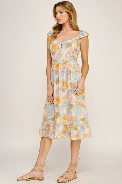 Sunset Petals Midi