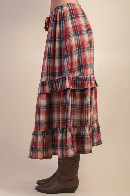 Cranberry Cheer Maxi Skirt